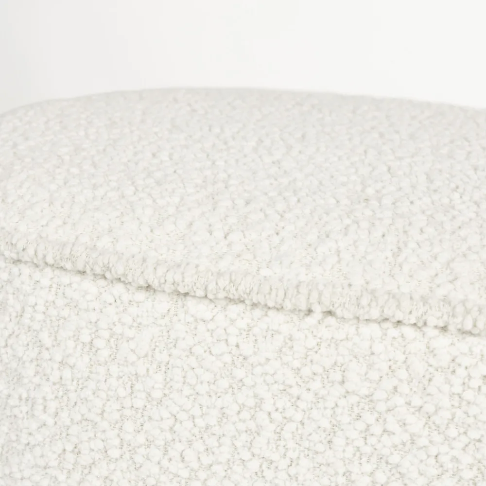 No name MARCOS Banc arrondi en tissu bouclette L93cm