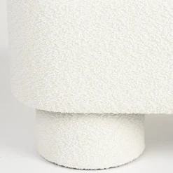 No name MARCOS Banc arrondi en tissu bouclette L93cm