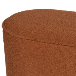 No name MARCOS Banc arrondi en tissu bouclette L93cm