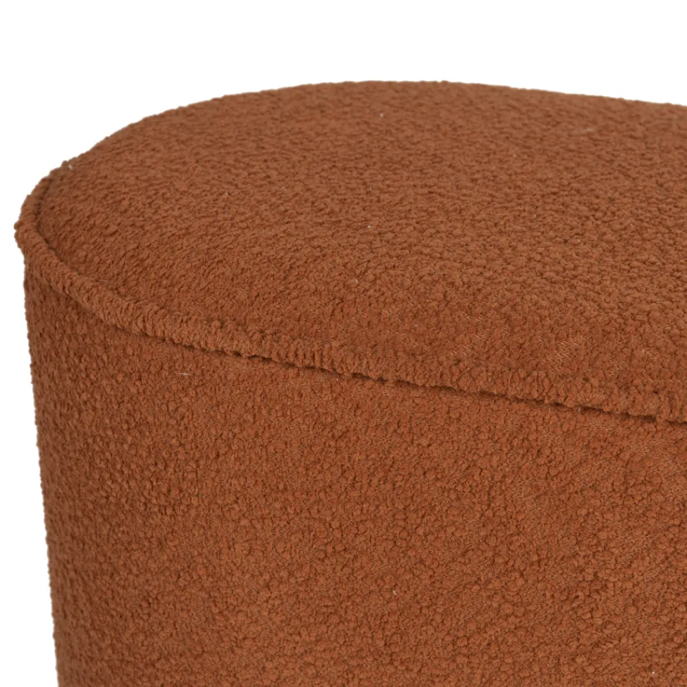 No name MARCOS Banc arrondi en tissu bouclette L93cm