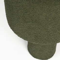 No name MARCOS Tabouret rond en tissu bouclette ø40cm