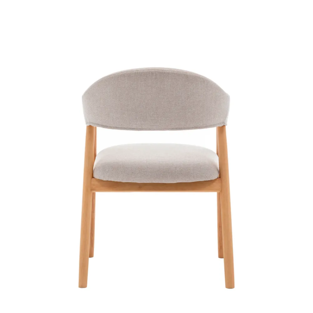 Drawer MARINA Lot de 2 fauteuils de table en tissu et bois