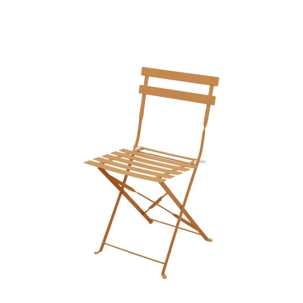 Drawer MARSEILLE Ensemble table de jardin pliante ronde bistrot et 2 chaises en métal