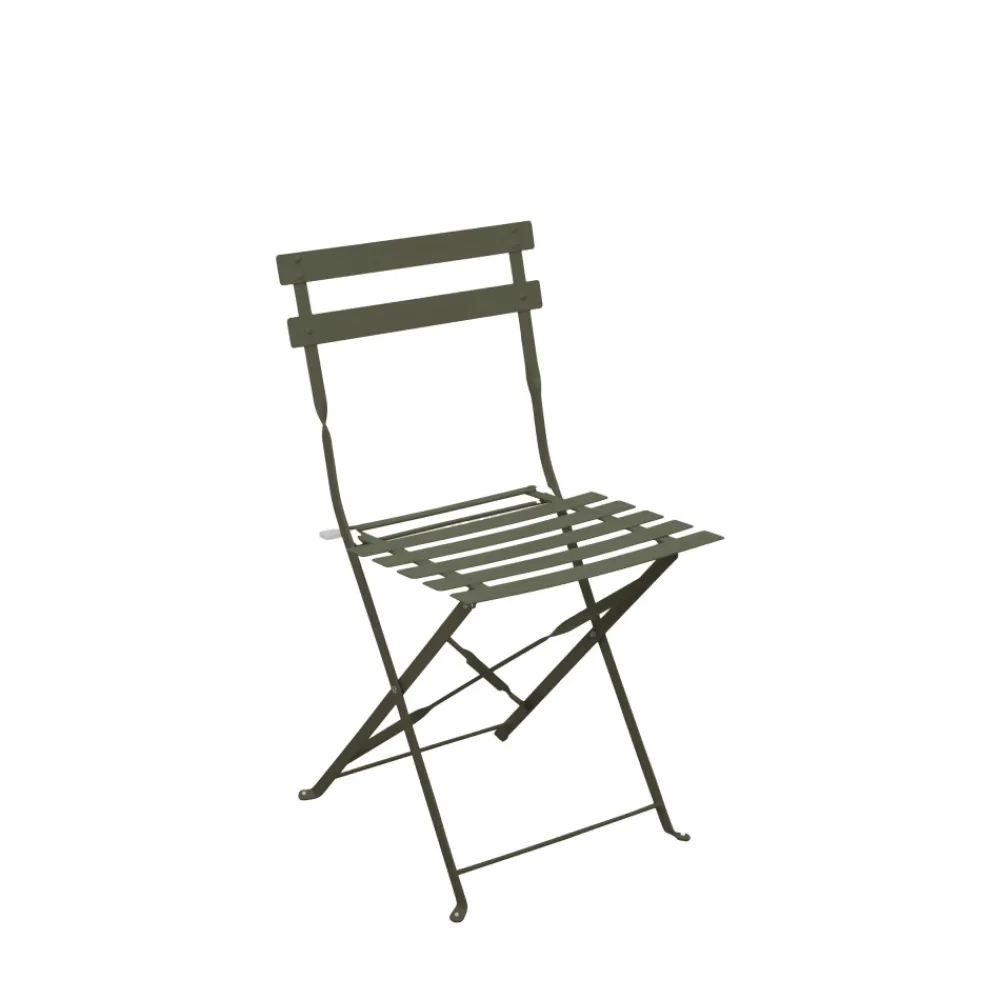 Drawer MARSEILLE Ensemble table de jardin pliante ronde bistrot et 2 chaises en métal