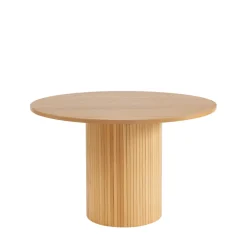 No name MATI Table à manger 4 personnes ronde en bois