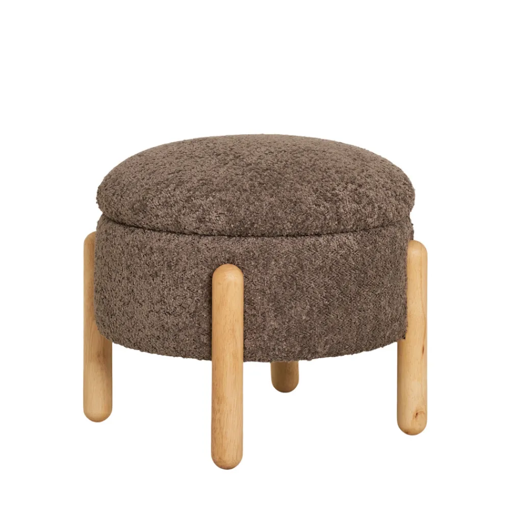 House Nordic MEDAS Pouf rond en tissu ø45cm