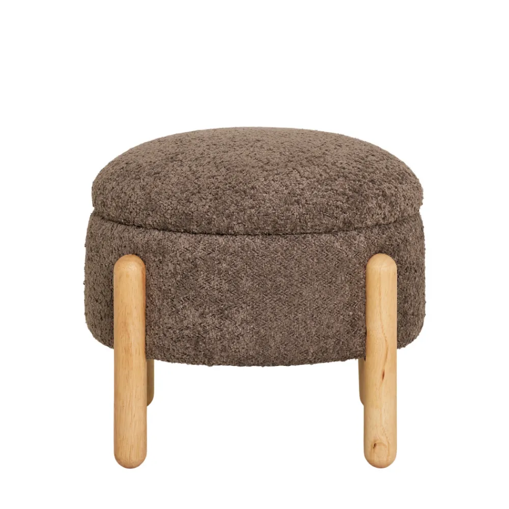 House Nordic MEDAS Pouf rond en tissu ø45cm