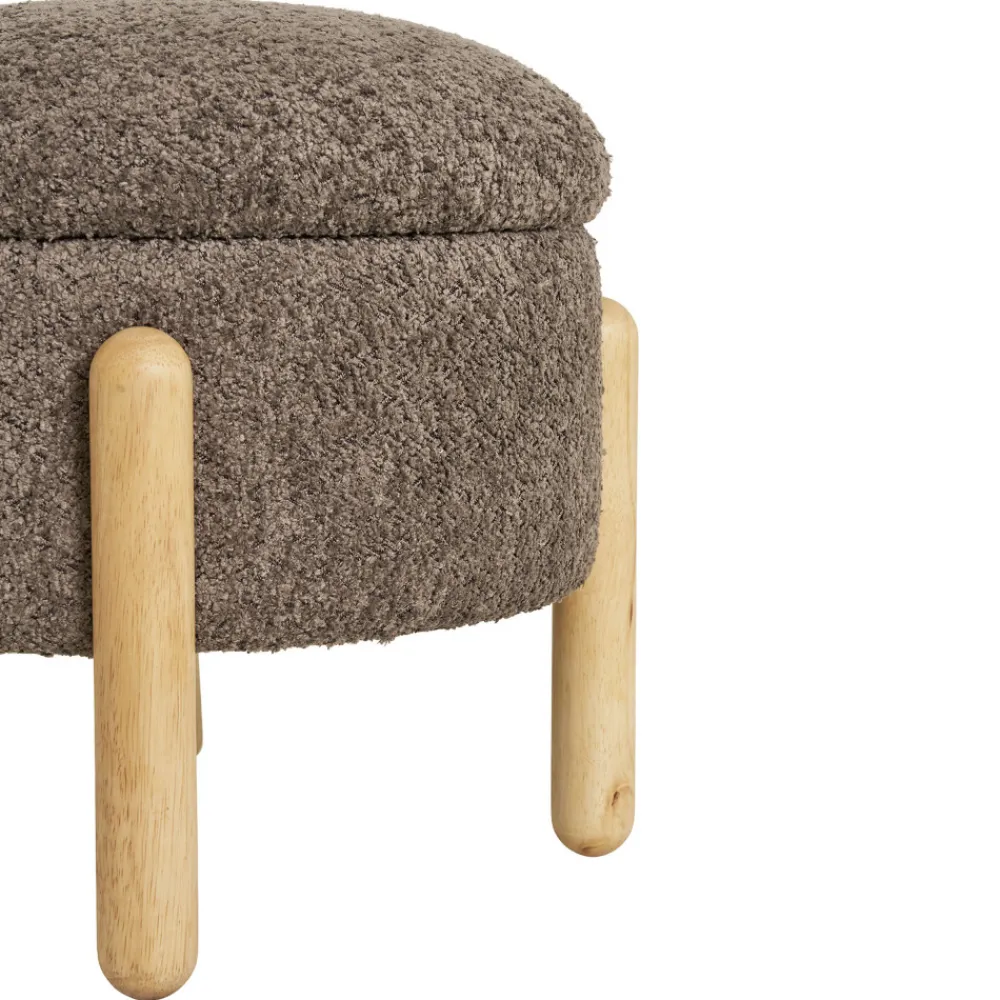 House Nordic MEDAS Pouf rond en tissu ø45cm