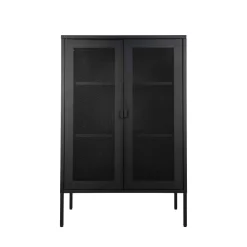 House Nordic MELBOURNE Vaisselier en métal avec portes grillagées