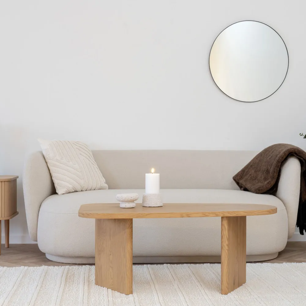 House Nordic MELO Table basse organique en bois 100x50cm