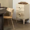 Woood MERGE Petit meuble de rangement 4 tiroirs en bois et métal H89cm