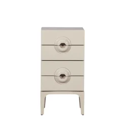Woood MERGE Petit meuble de rangement 4 tiroirs en bois et métal H89cm