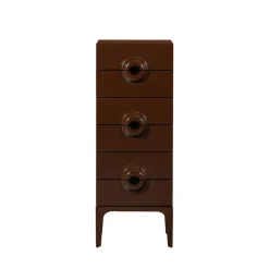 Woood MERGE Petit meuble de rangement 6 tiroirs en bois et métal H120cm