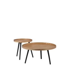 Woood MESA Table d'appoint ronde en bois ø45cm