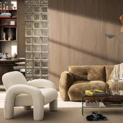 Drawer MIO Fauteuil en tissu bouclette