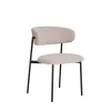 House Nordic MIRA Lot de 2 chaises en tissu bouclette et métal
