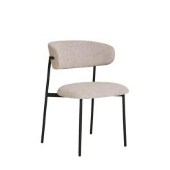 House Nordic MIRA Lot de 2 chaises en tissu bouclette et métal