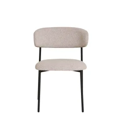 House Nordic MIRA Lot de 2 chaises en tissu bouclette et métal