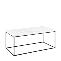 Drawer MIXO Table basse en effet marbre et métal 110x55cm