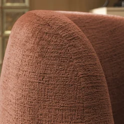 Drawer MO Fauteuil rond en tissu chenille