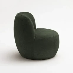 Drawer MO Fauteuil rond en tissu chenille
