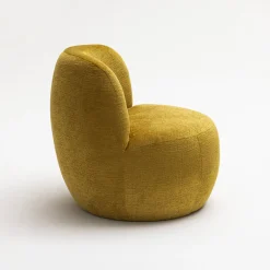 Drawer MO Fauteuil rond en tissu chenille