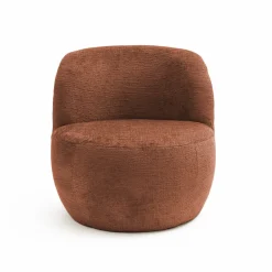 Drawer MO Fauteuil rond en tissu chenille