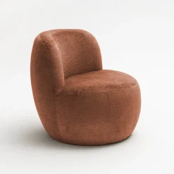 Drawer MO Fauteuil rond en tissu chenille