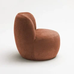 Drawer MO Fauteuil rond en tissu chenille