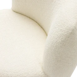 Drawer MO Fauteuil rond en tissu bouclette