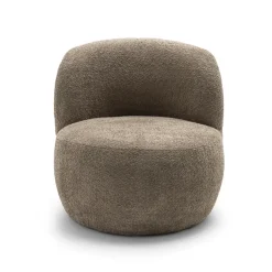 Drawer MO Fauteuil rond en tissu bouclette
