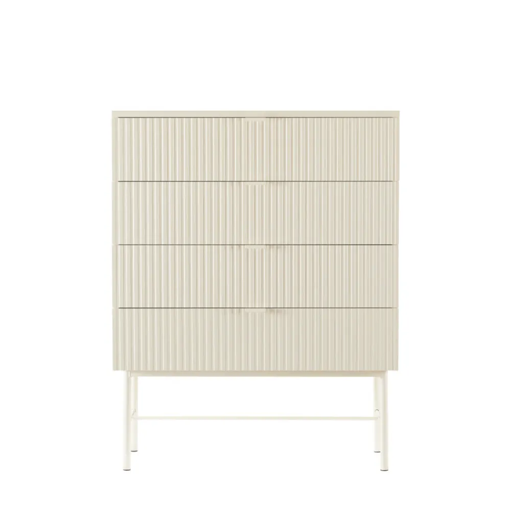 Drawer MOLLY Commode 4 tiroirs en bois et métal L79cm