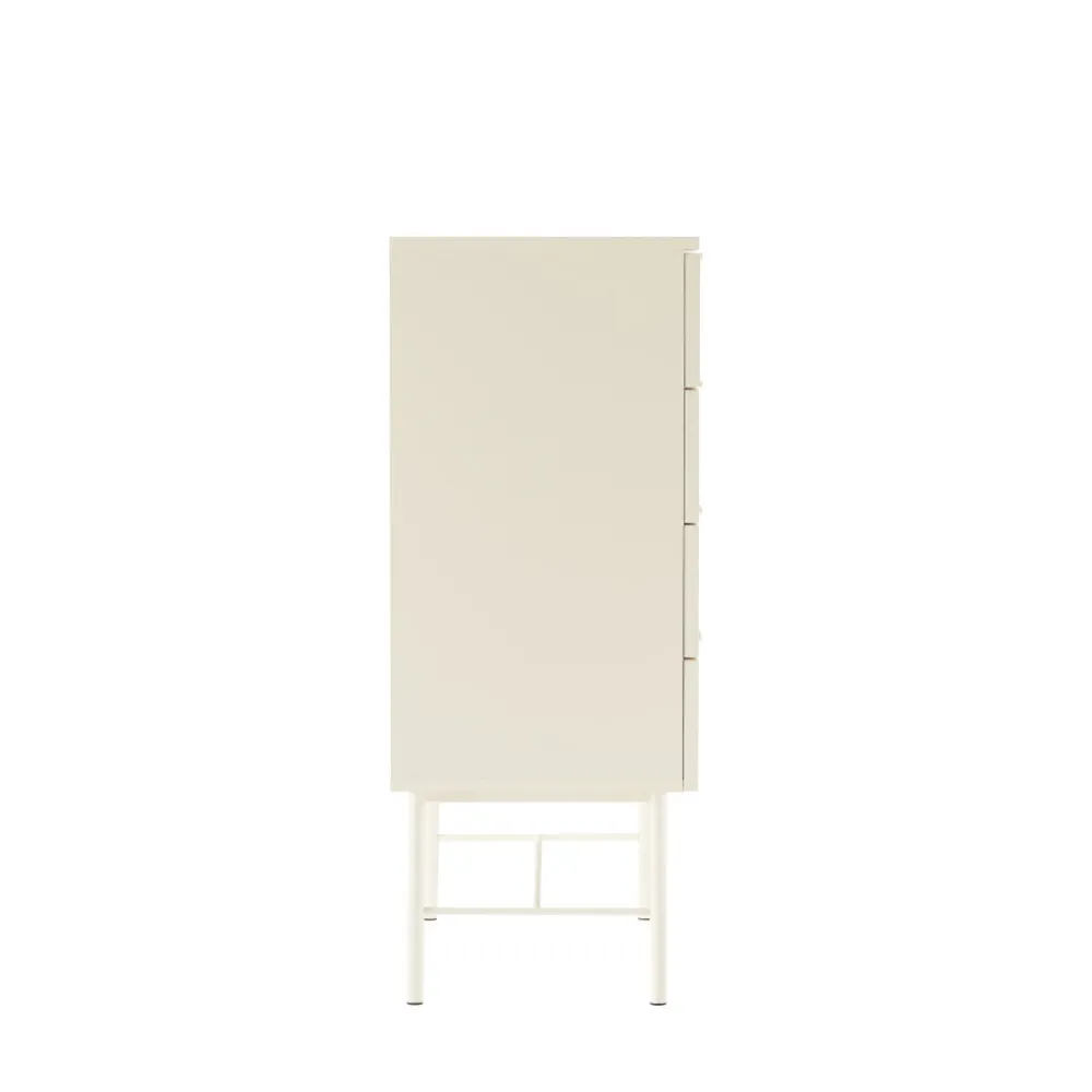 Drawer MOLLY Commode 4 tiroirs en bois et métal L79cm