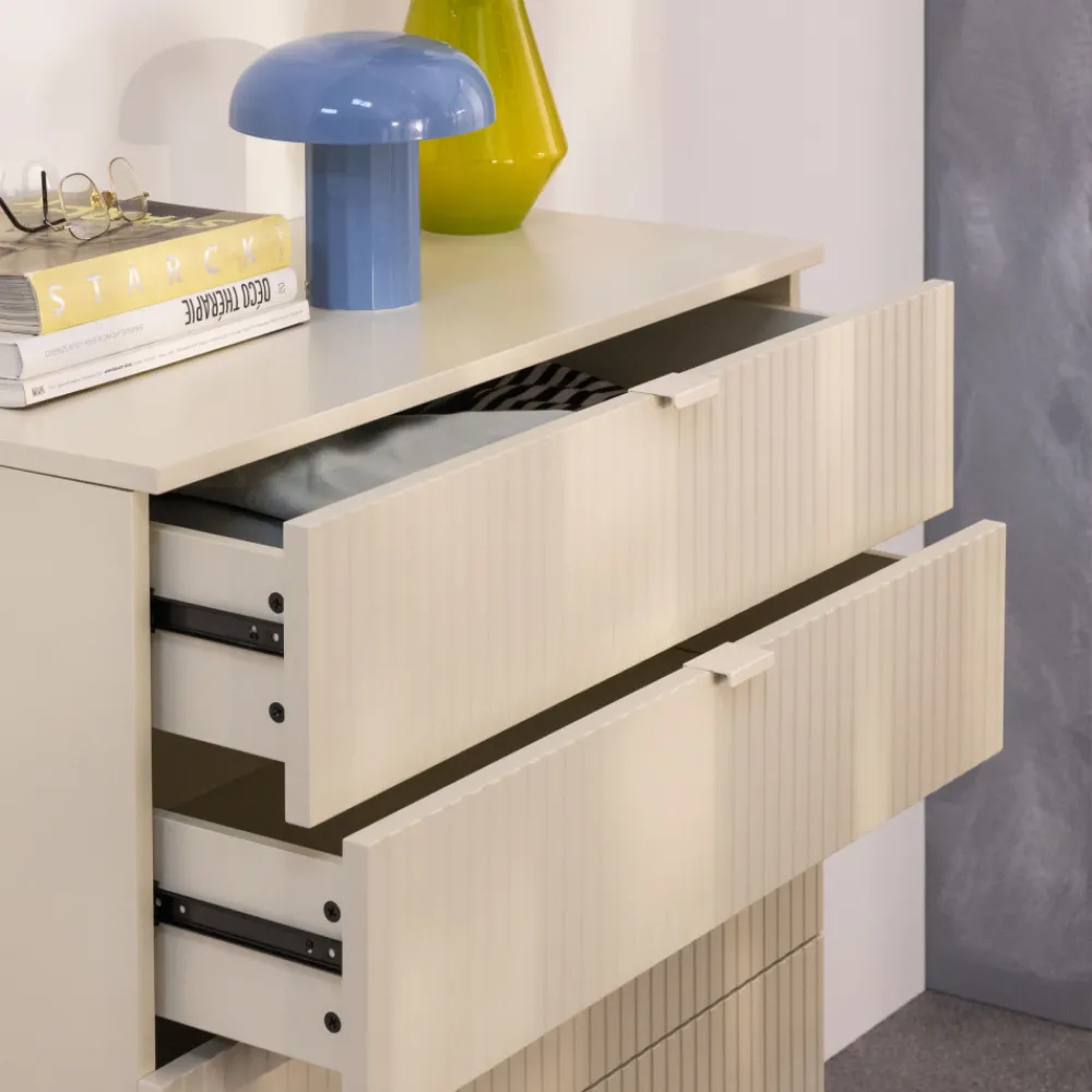 Drawer MOLLY Commode 4 tiroirs en bois et métal L79cm