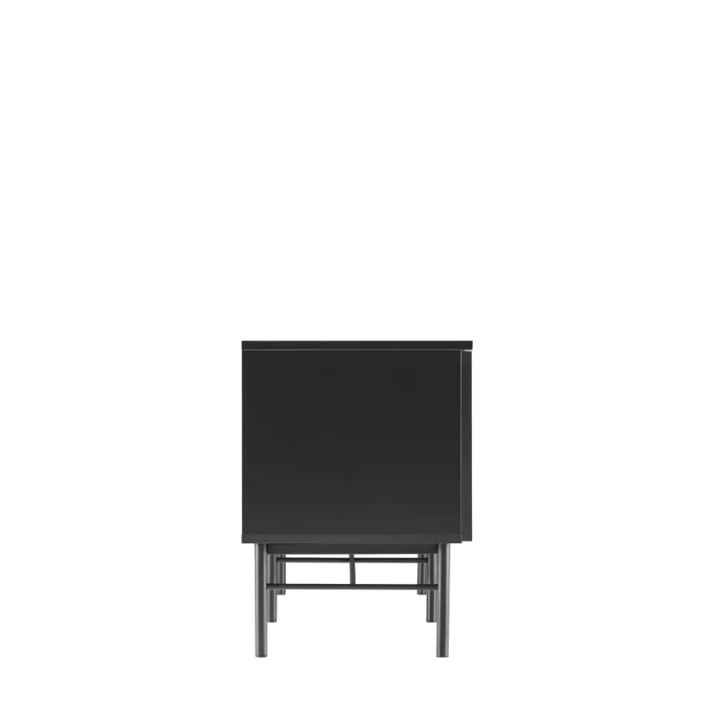 Drawer MOLLY Meuble tv 2 portes, 2 niches en bois et métal L150cm
