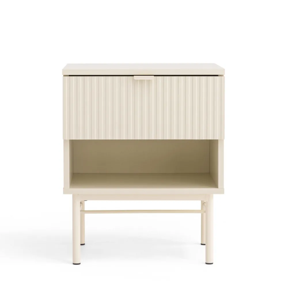Drawer MOLLY Table de chevet 1 tiroir, 1 niche en bois et métal
