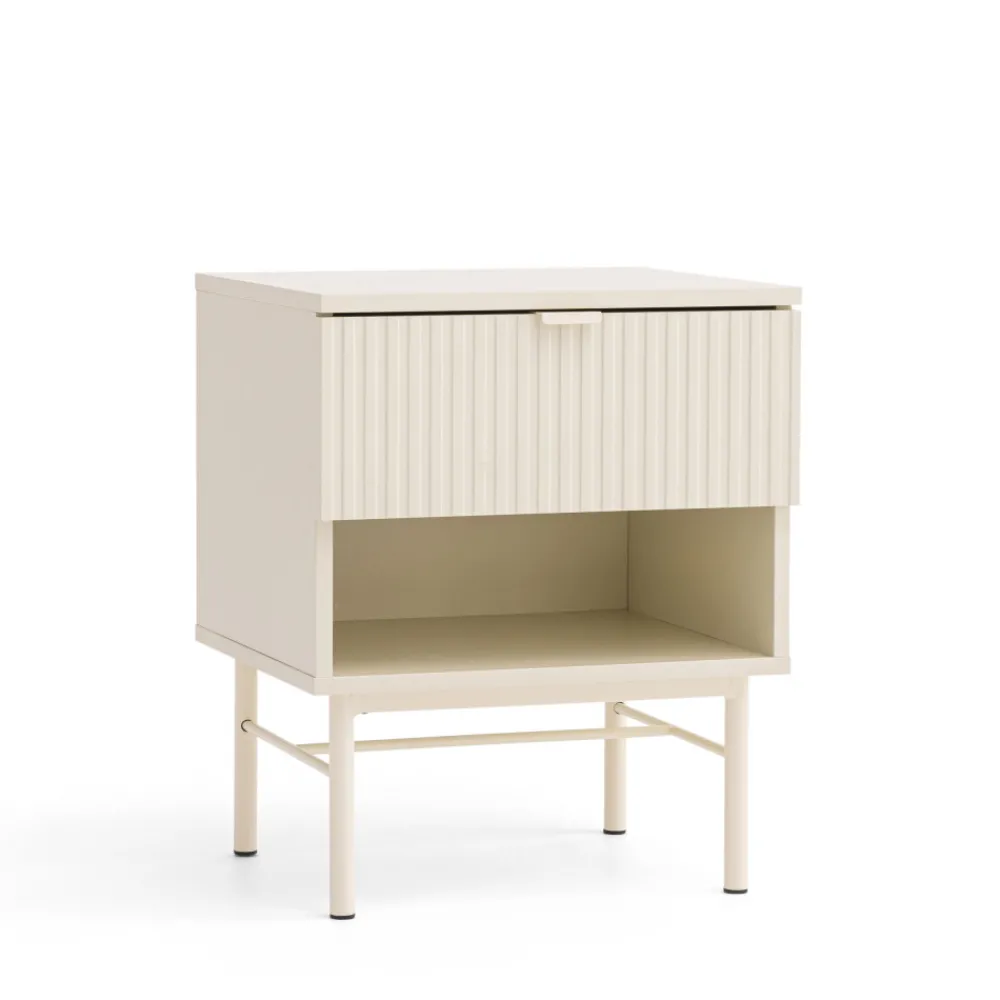 Drawer MOLLY Table de chevet 1 tiroir, 1 niche en bois et métal