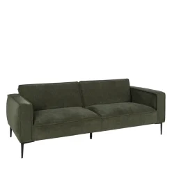 Drawer MONTEBELLO Canapé droit 3 places en tissu et pieds en métal