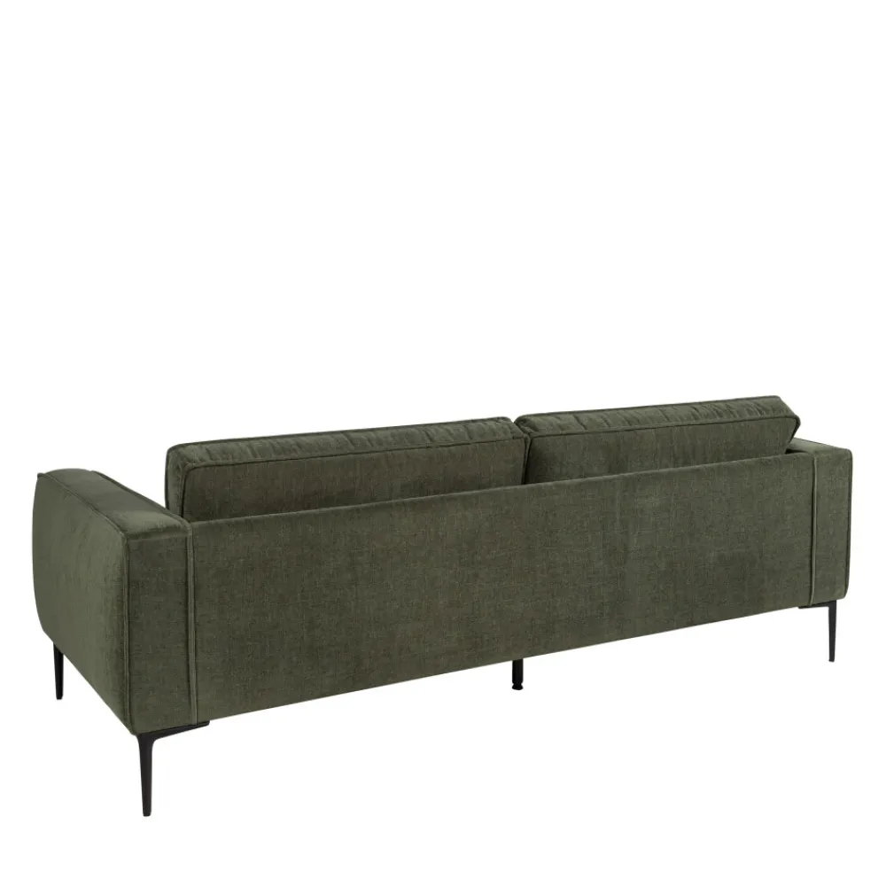 Drawer MONTEBELLO Canapé droit 3 places en tissu et pieds en métal