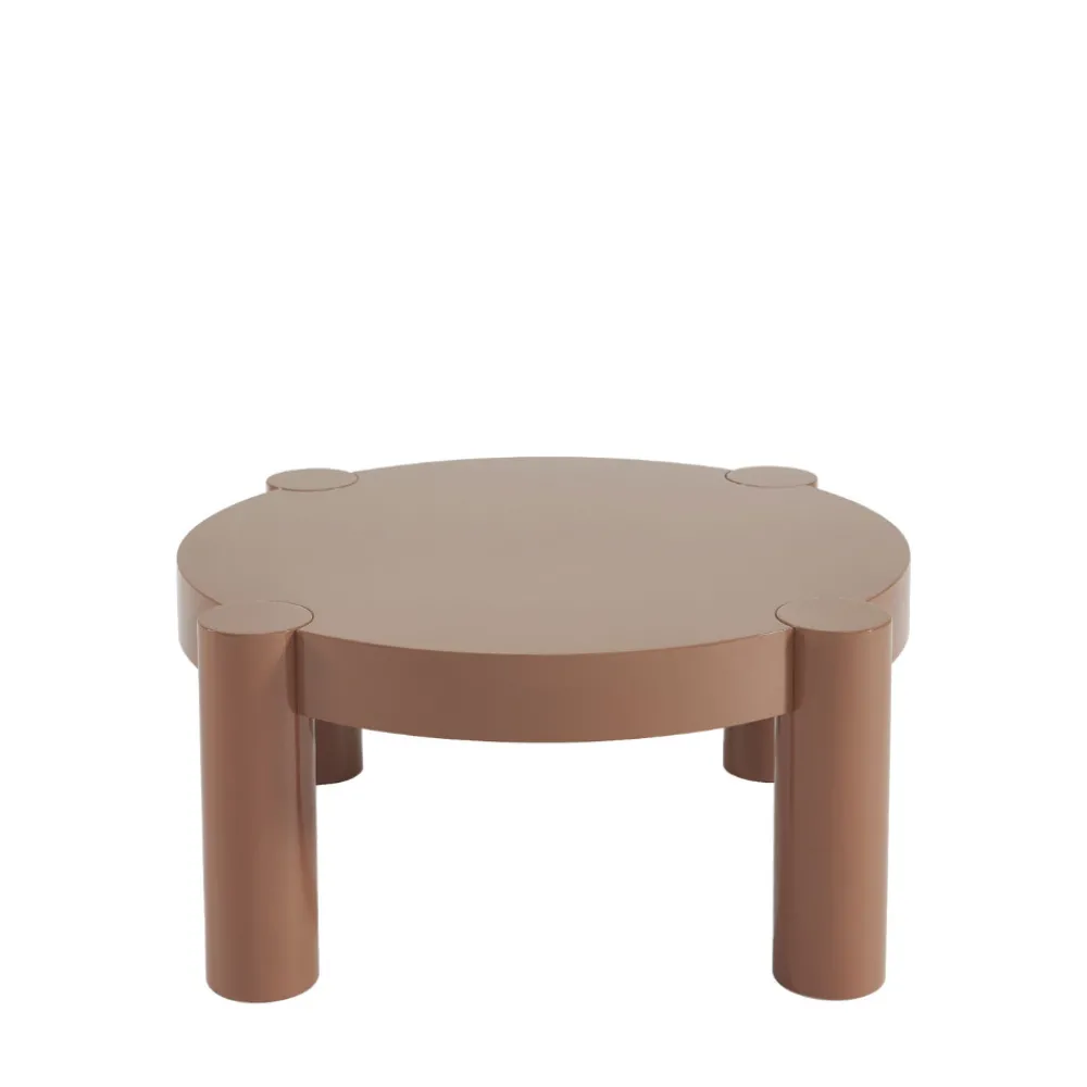 Drawer MOPI Table basse ronde en bois laqué ø85cm