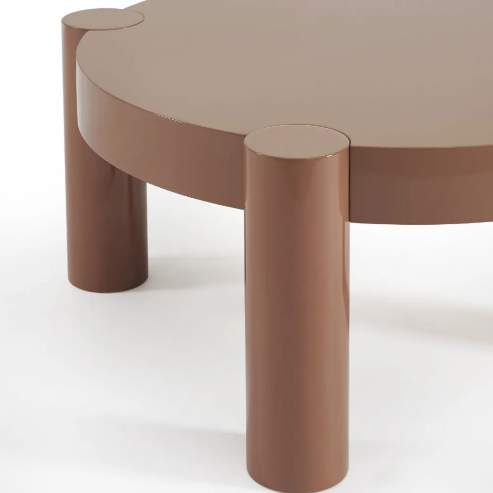 Drawer MOPI Table basse ronde en bois laqué ø85cm