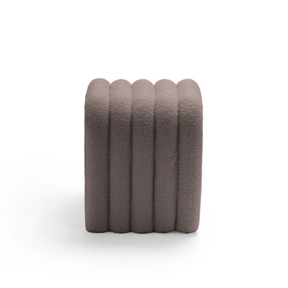 Drawer MUI Lot de 2 tabourets rembourrés en tissu bouclette