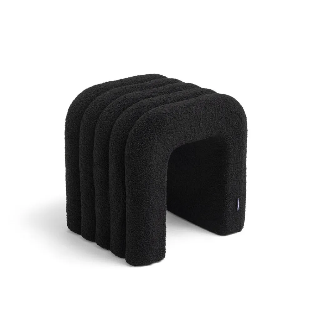 Drawer MUI Lot de 2 tabourets rembourrés en tissu bouclette