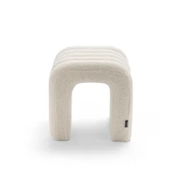 Drawer MUI Lot de 2 tabourets rembourrés en tissu bouclette