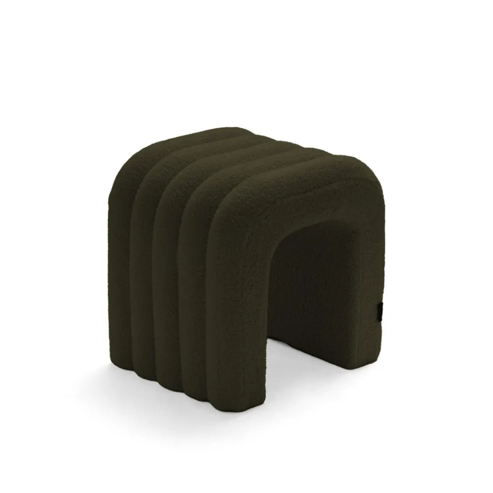 Drawer MUI Tabouret rembourré en tissu bouclette