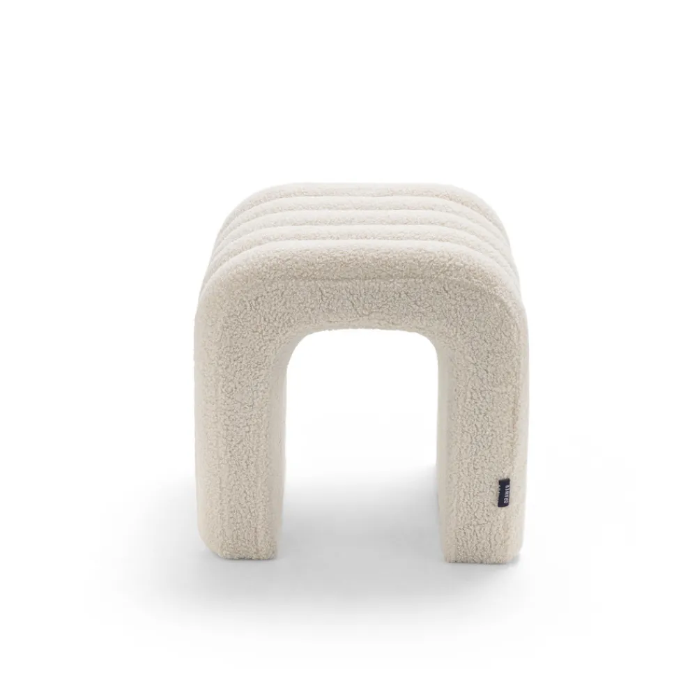 Drawer MUI Tabouret rembourré en tissu bouclette