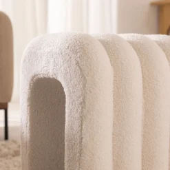 Drawer MUI Tabouret rembourré en tissu bouclette