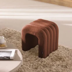 Drawer MUI Tabouret rembourré en tissu bouclette