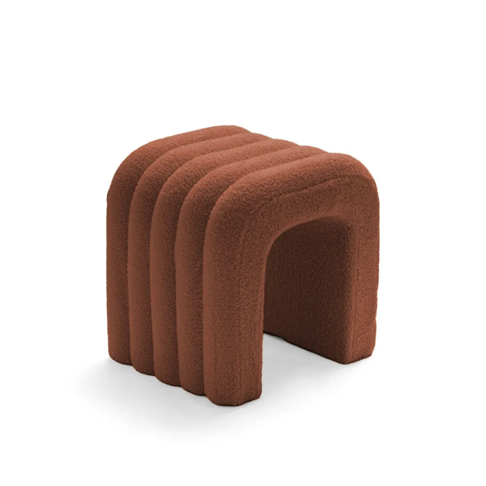 Drawer MUI Tabouret rembourré en tissu bouclette