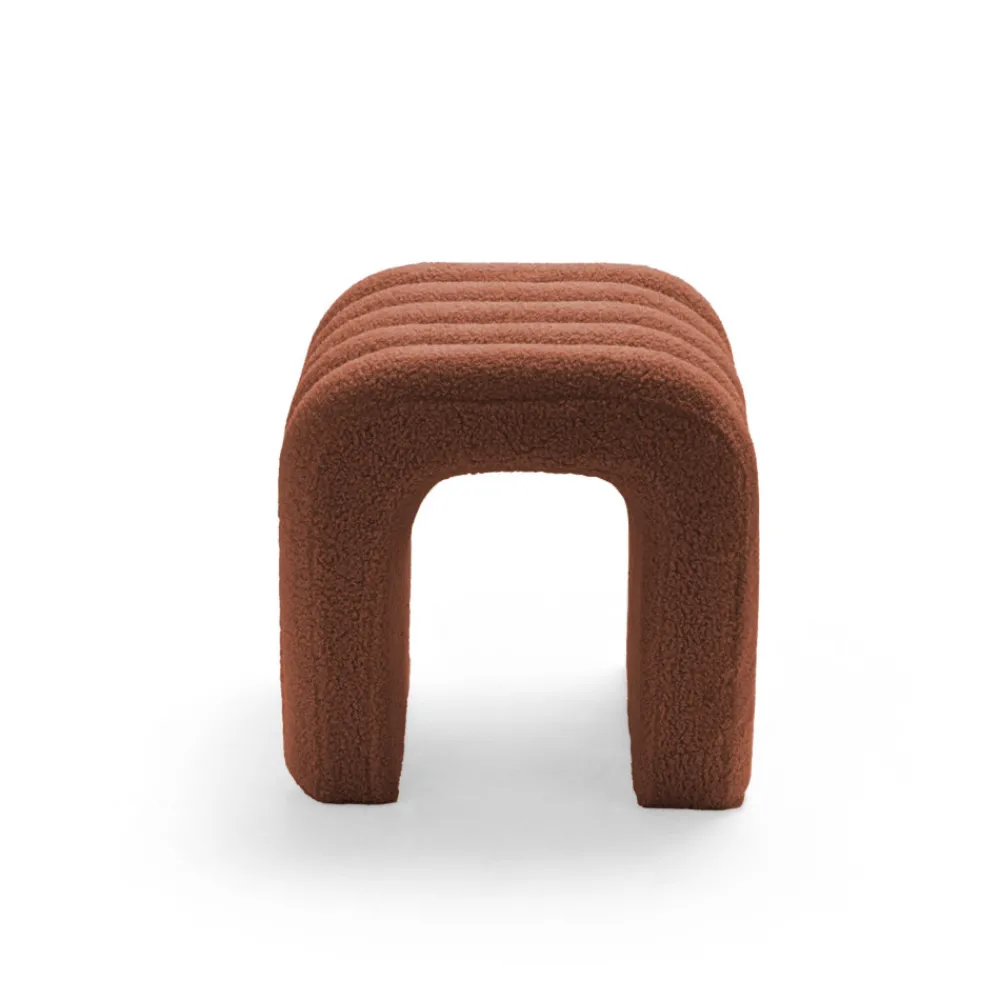 Drawer MUI Tabouret rembourré en tissu bouclette